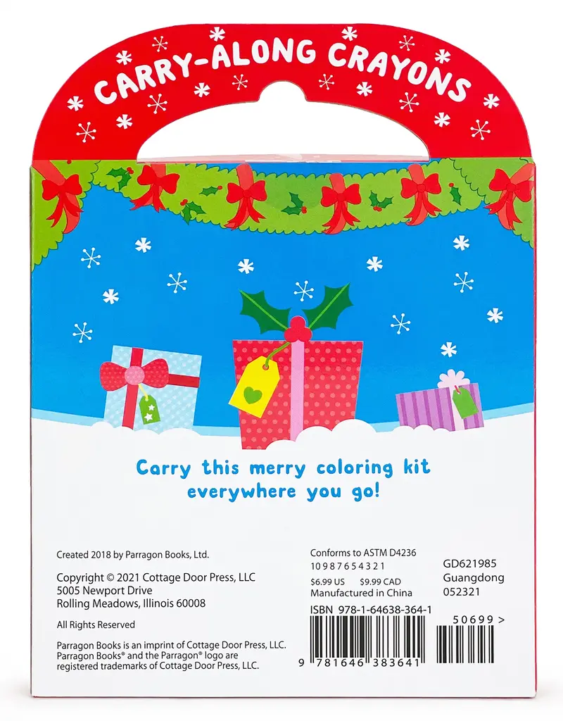 509 Broadway Merry Christmas Coloring Book with Crayons Set