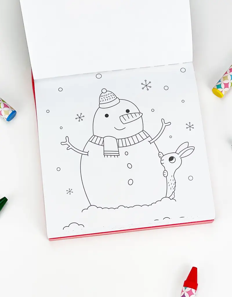509 Broadway Merry Christmas Coloring Book with Crayons Set