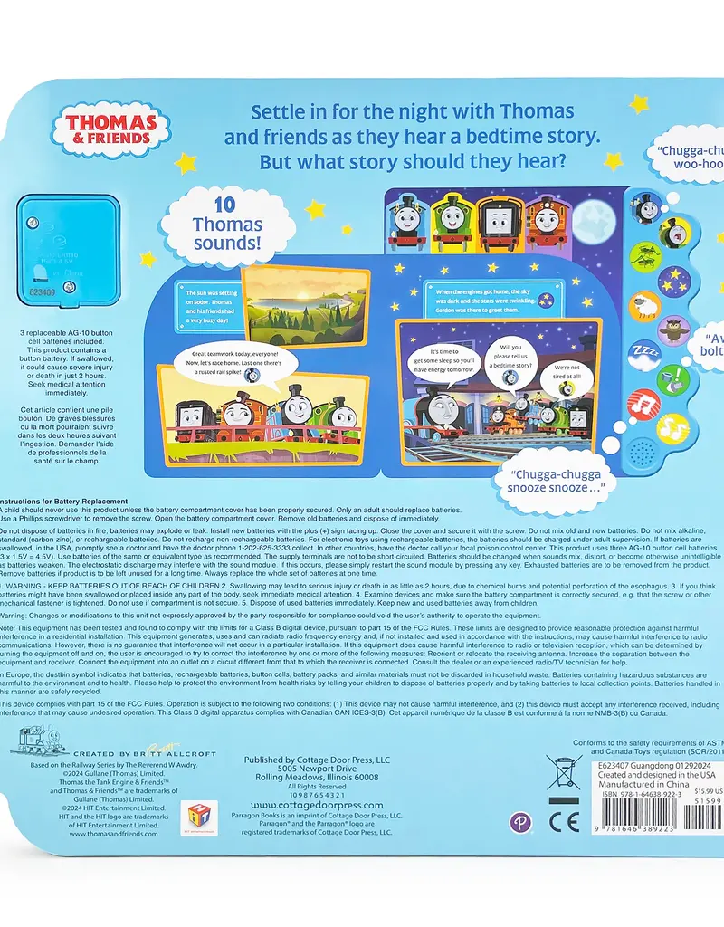 509 Broadway Thomas & Friends Good Night Thomas Train Bedtime Sound Book