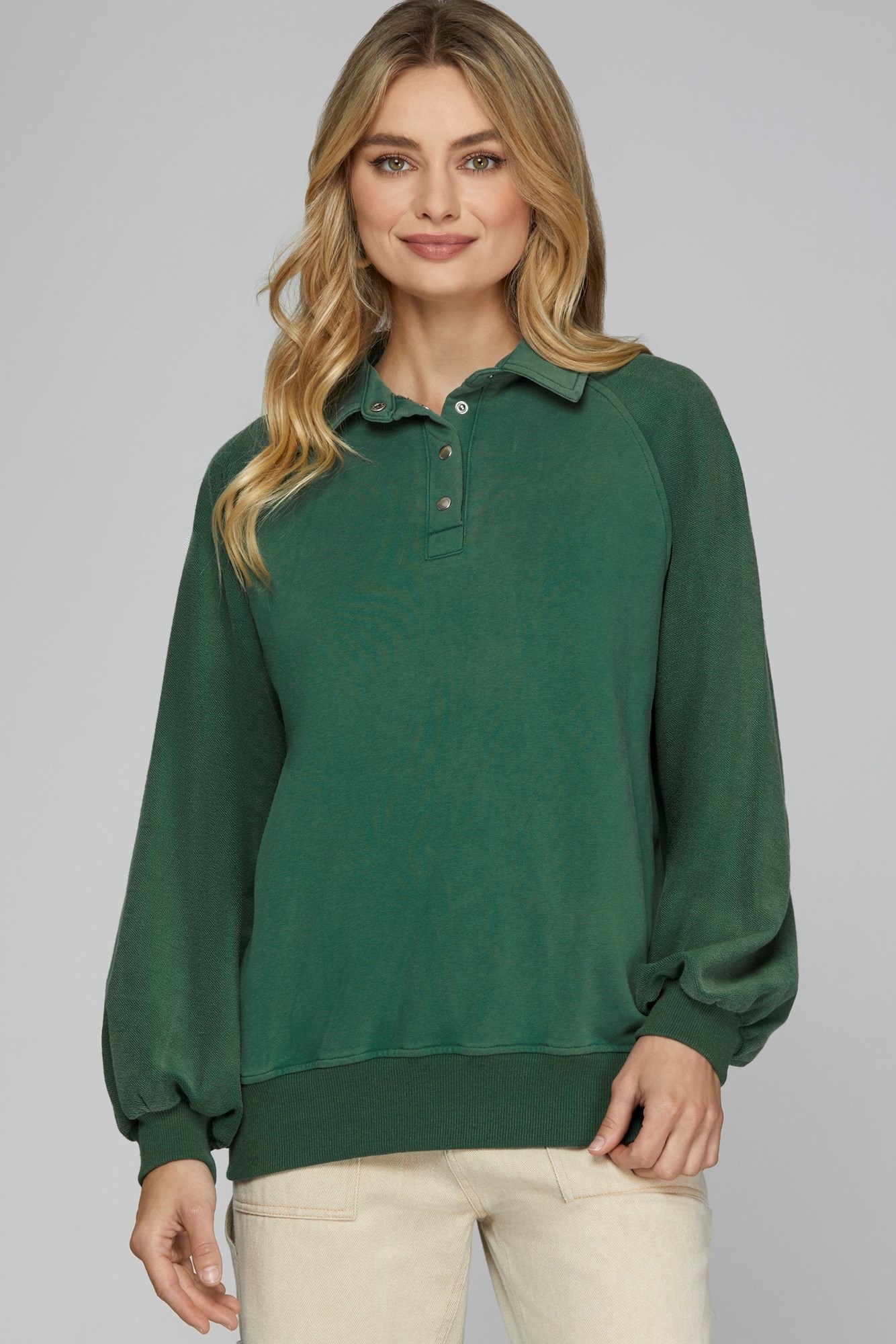 A Mineral Washed French Terry Graphic Sweatshirt