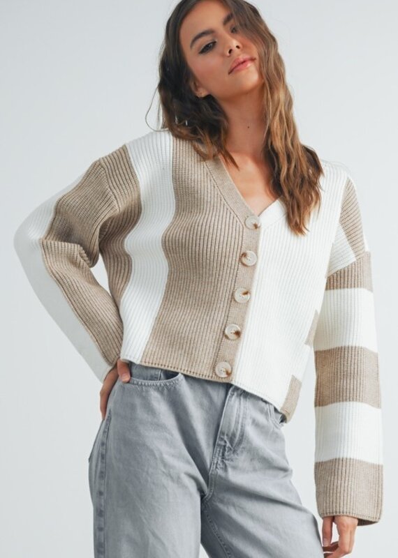 509 Broadway Color Block Cardigan