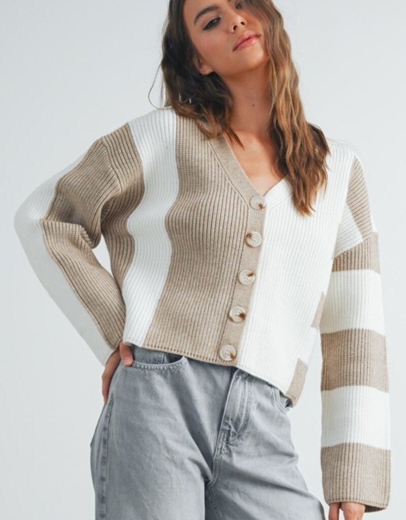 509 Broadway Color Block Cardigan