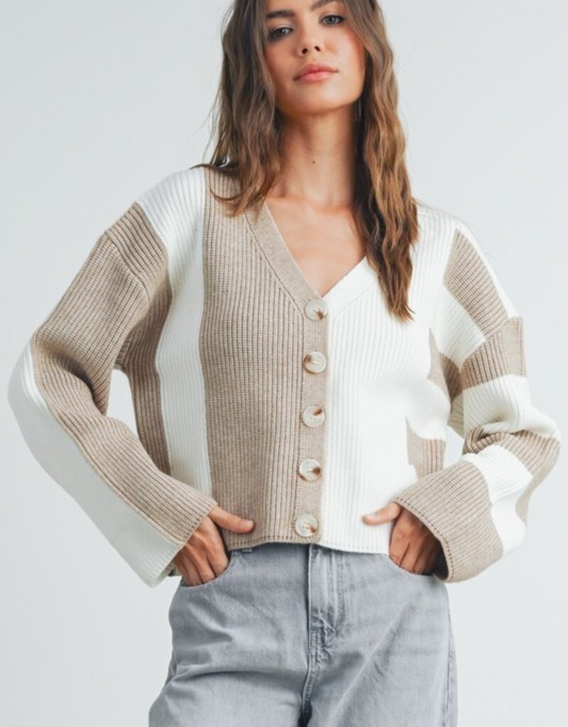 509 Broadway Color Block Cardigan