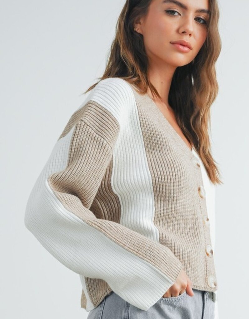 509 Broadway Color Block Cardigan