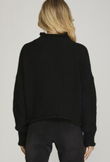 509 Broadway Turtle Neck Basic Sweater
