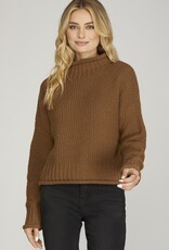 509 Broadway Turtle Neck Basic Sweater
