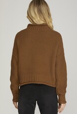 509 Broadway Turtle Neck Basic Sweater