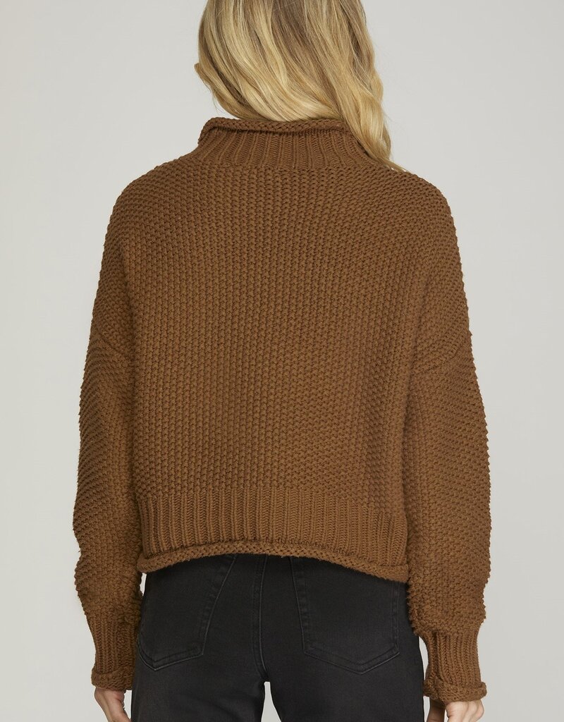 509 Broadway Turtle Neck Basic Sweater