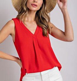 509 Broadway V-Neck Sleeveless Tank Top