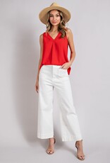 509 Broadway V-Neck Sleeveless Tank Top