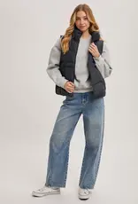 509 Broadway Zipper Down Puffer Hooded Vest