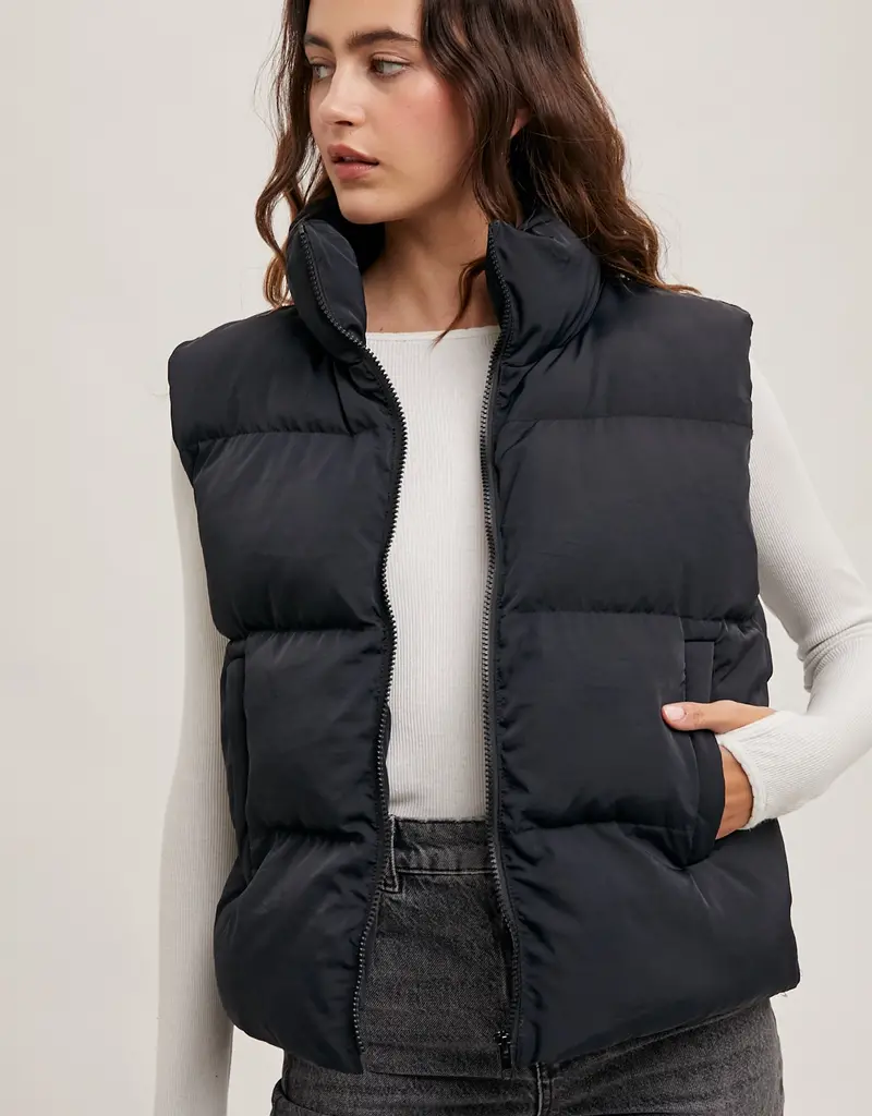 509 Broadway Zipper Front Puffer Vest