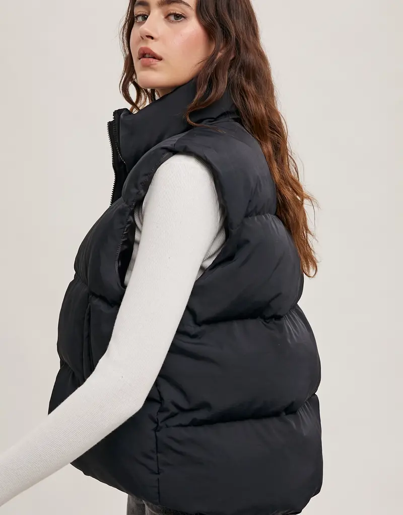 509 Broadway Zipper Front Puffer Vest