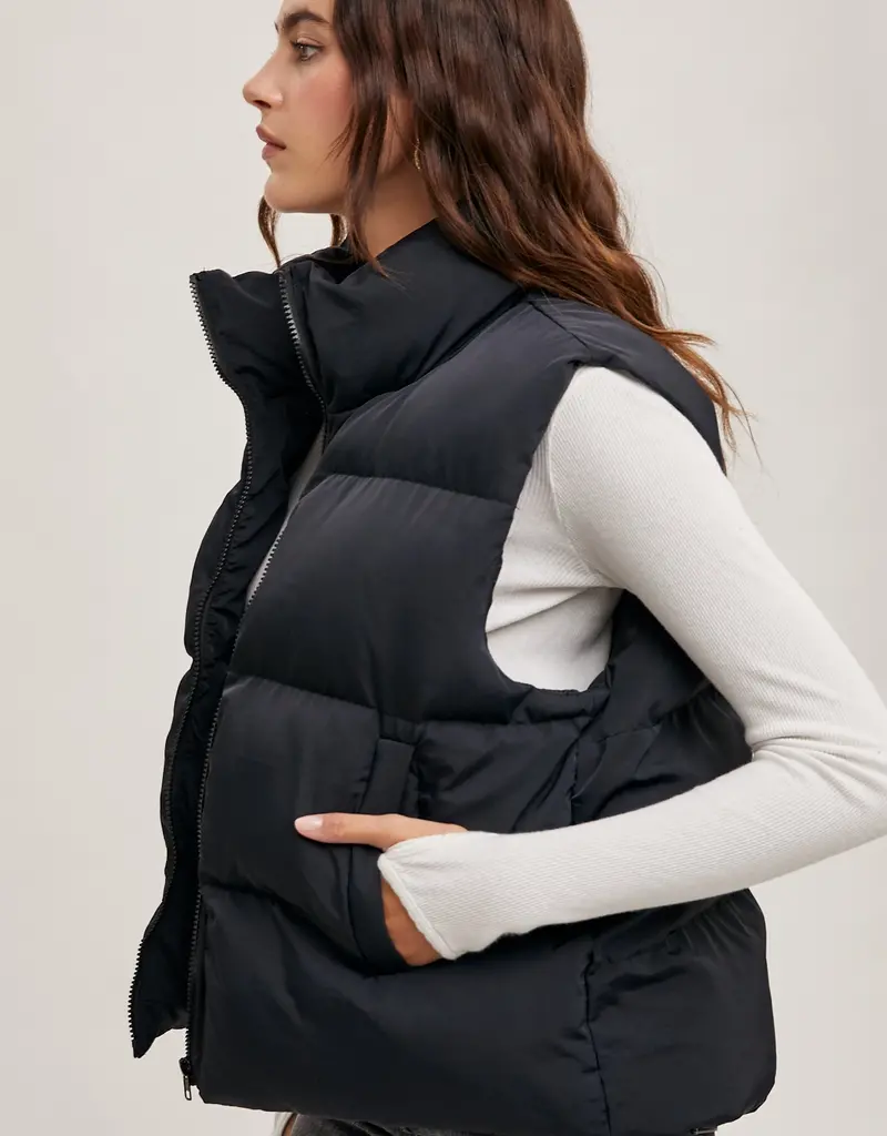 509 Broadway Zipper Front Puffer Vest
