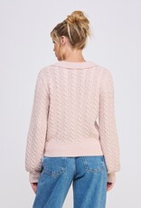 509 Broadway Soft Cable Knit Pullover Sweater