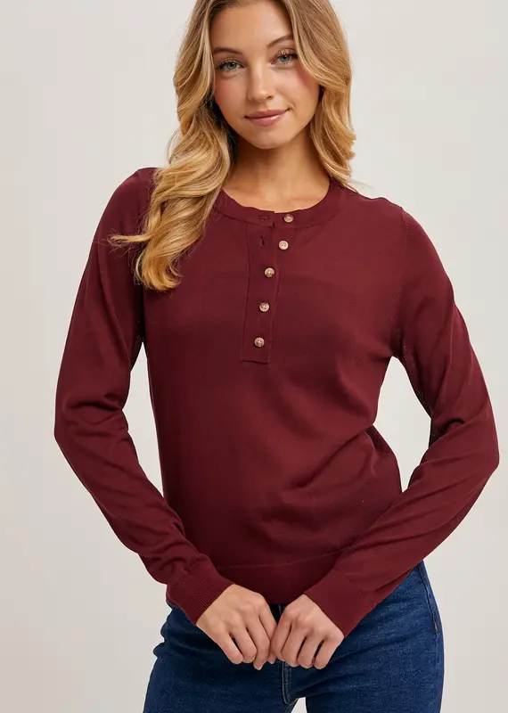509 Broadway Henley Knit Shirt