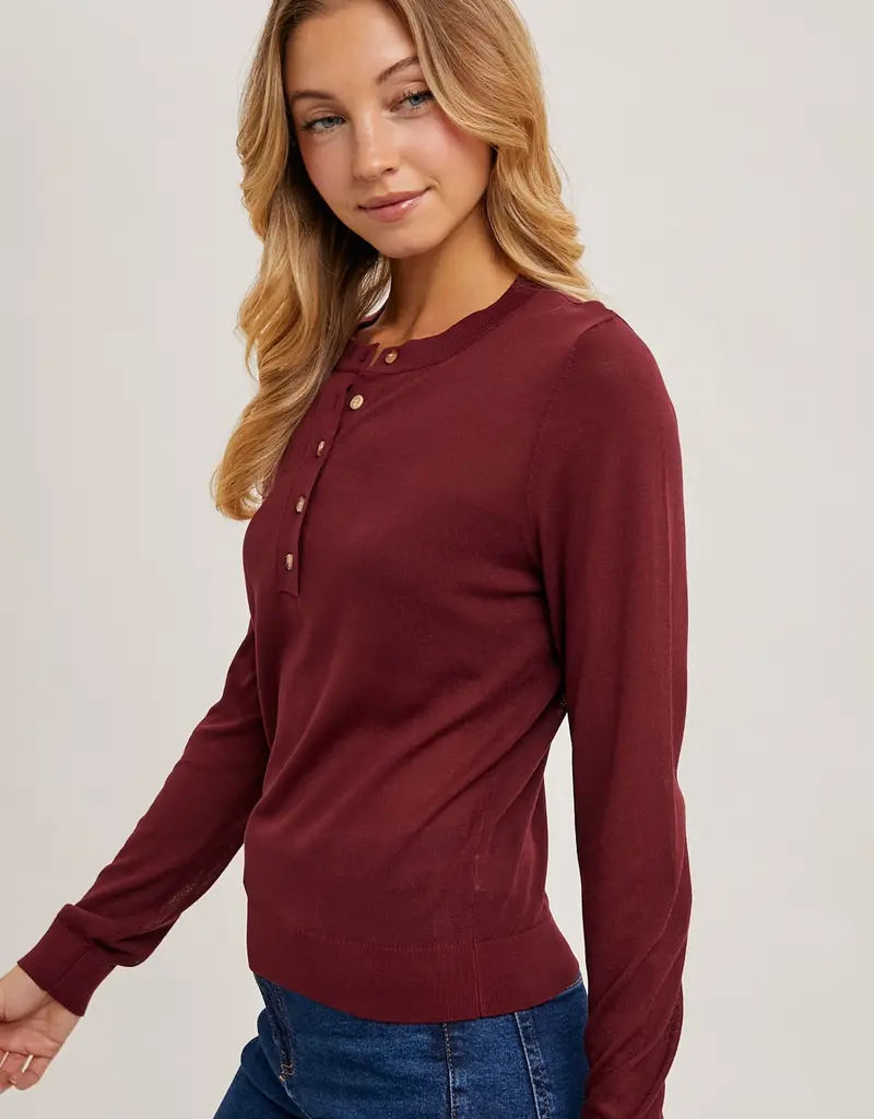 509 Broadway Henley Knit Shirt