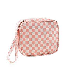 509 Broadway Travel Checker Makeup Pouch