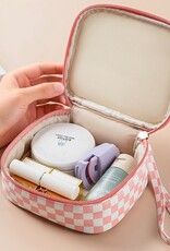 509 Broadway Travel Checker Makeup Pouch