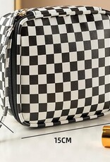 509 Broadway Travel Checker Makeup Pouch
