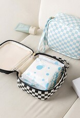 509 Broadway Travel Checker Makeup Pouch