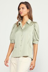 509 Broadway Shirred Sleeve Blouse