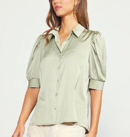 509 Broadway Shirred Sleeve Blouse