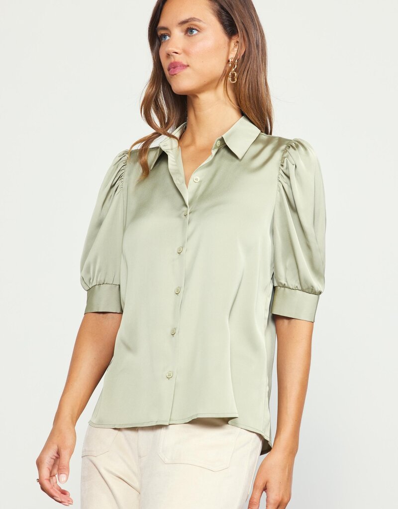 509 Broadway Shirred Sleeve Blouse