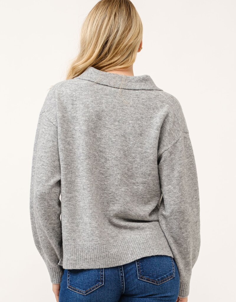 509 Broadway Polo Pullover Sweater