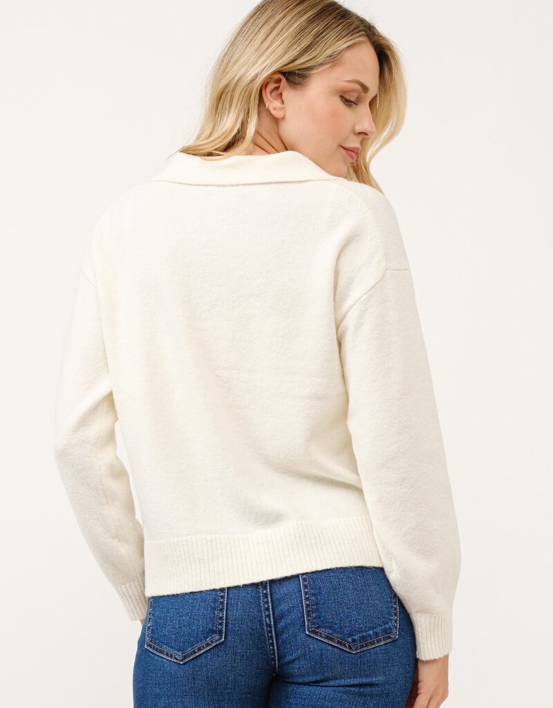 509 Broadway Polo Pullover Sweater
