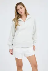 509 Broadway Half Zip Long Sleeve Knit Top