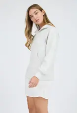 509 Broadway Half Zip Long Sleeve Knit Top