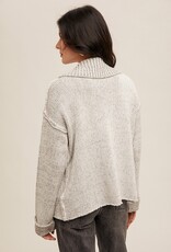 509 Broadway Reverse Seam Detail Sweater Cardigan