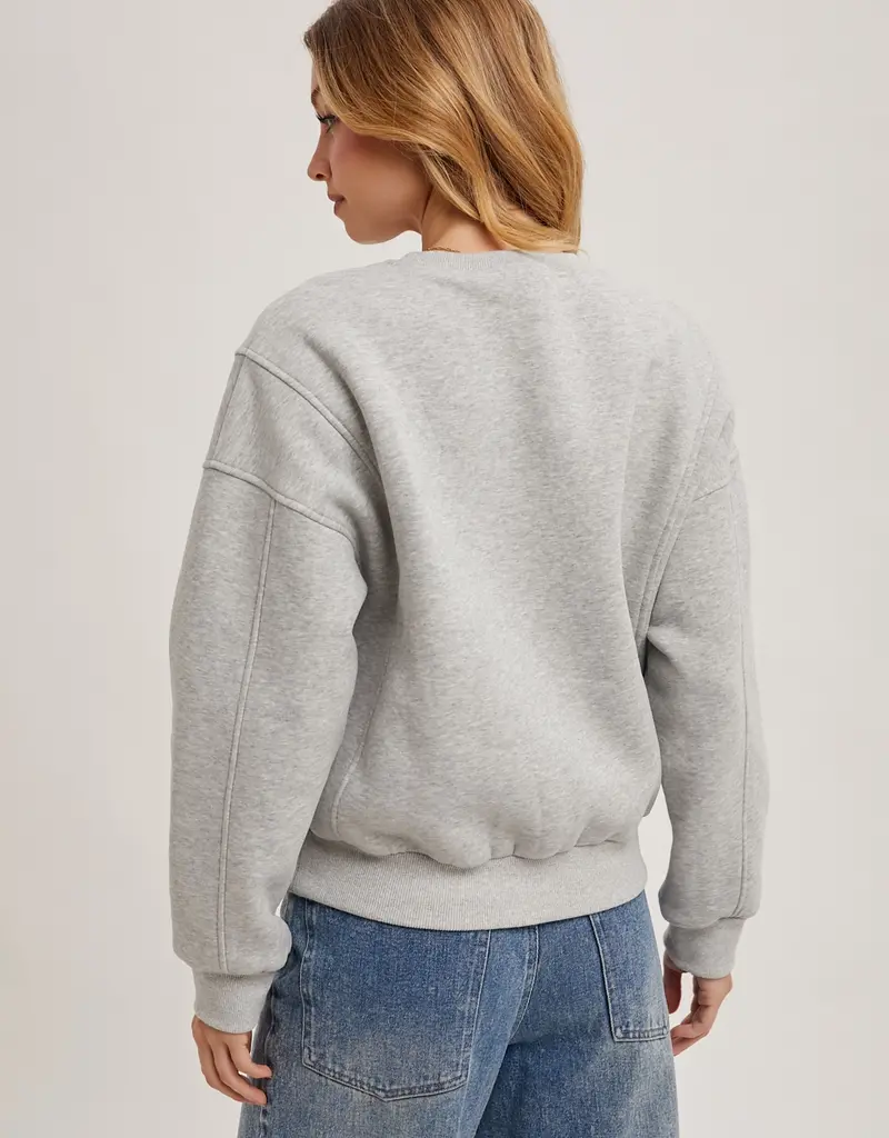 509 Broadway Crew Neck Oversized Sweatshirt