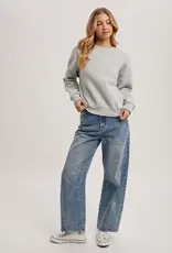 509 Broadway Crew Neck Oversized Sweatshirt