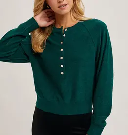 509 Broadway Half Button Knit Sweater