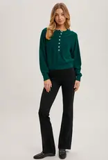509 Broadway Half Button Knit Sweater