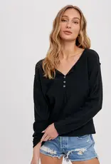 509 Broadway Sweater Henley Top