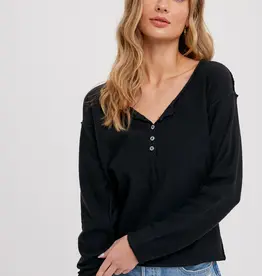 509 Broadway Sweater Henley Top