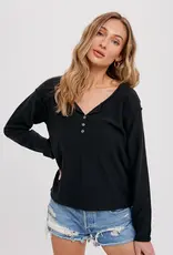 509 Broadway Sweater Henley Top