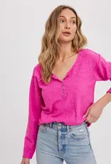 509 Broadway Sweater Henley Top