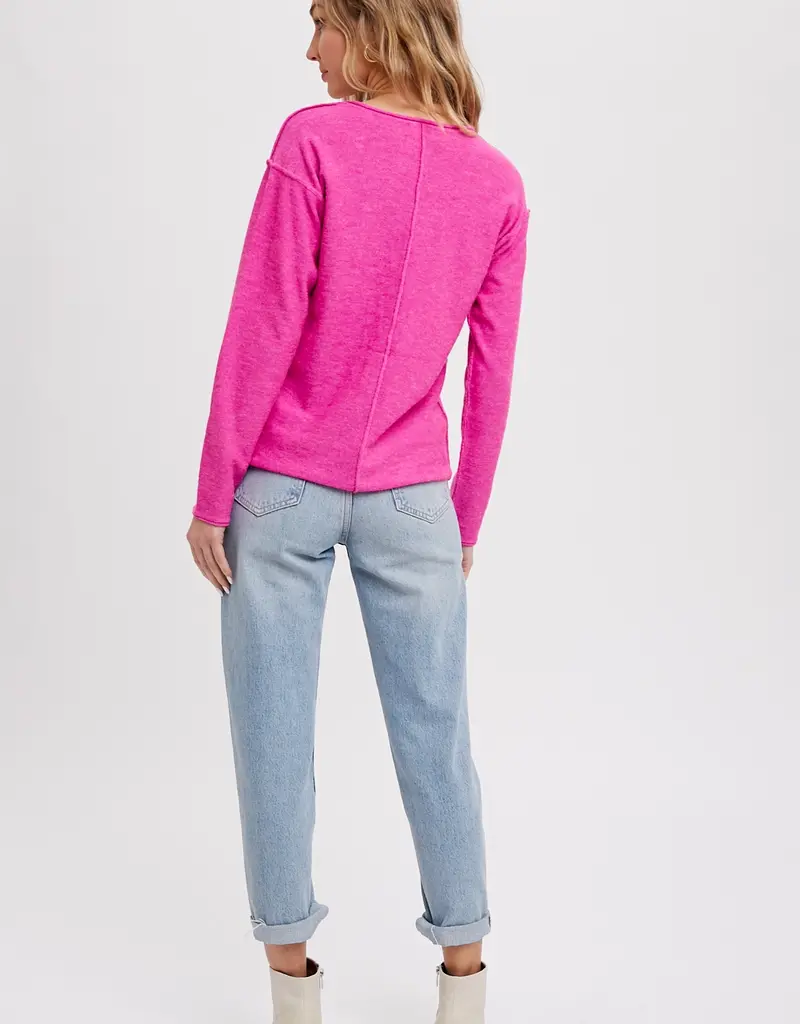 509 Broadway Sweater Henley Top