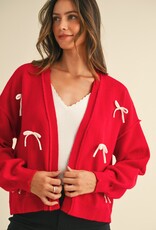 509 Broadway Bow Detail Open Sweater
