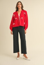 509 Broadway Bow Detail Open Sweater
