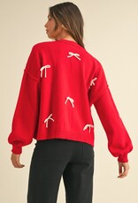 509 Broadway Bow Detail Open Sweater