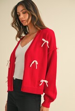 509 Broadway Bow Detail Open Sweater