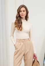 509 Broadway Mock Neck Long Sleeve Sweater