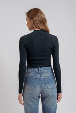 509 Broadway Mock Neck Long Sleeve Sweater
