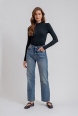 509 Broadway Mock Neck Long Sleeve Sweater