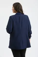 509 Broadway Plus Ruched Sleeve Blazer